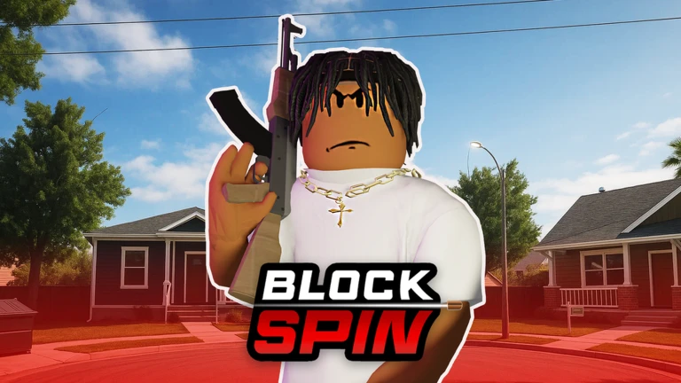 BlockSpin Roblox city street scene
